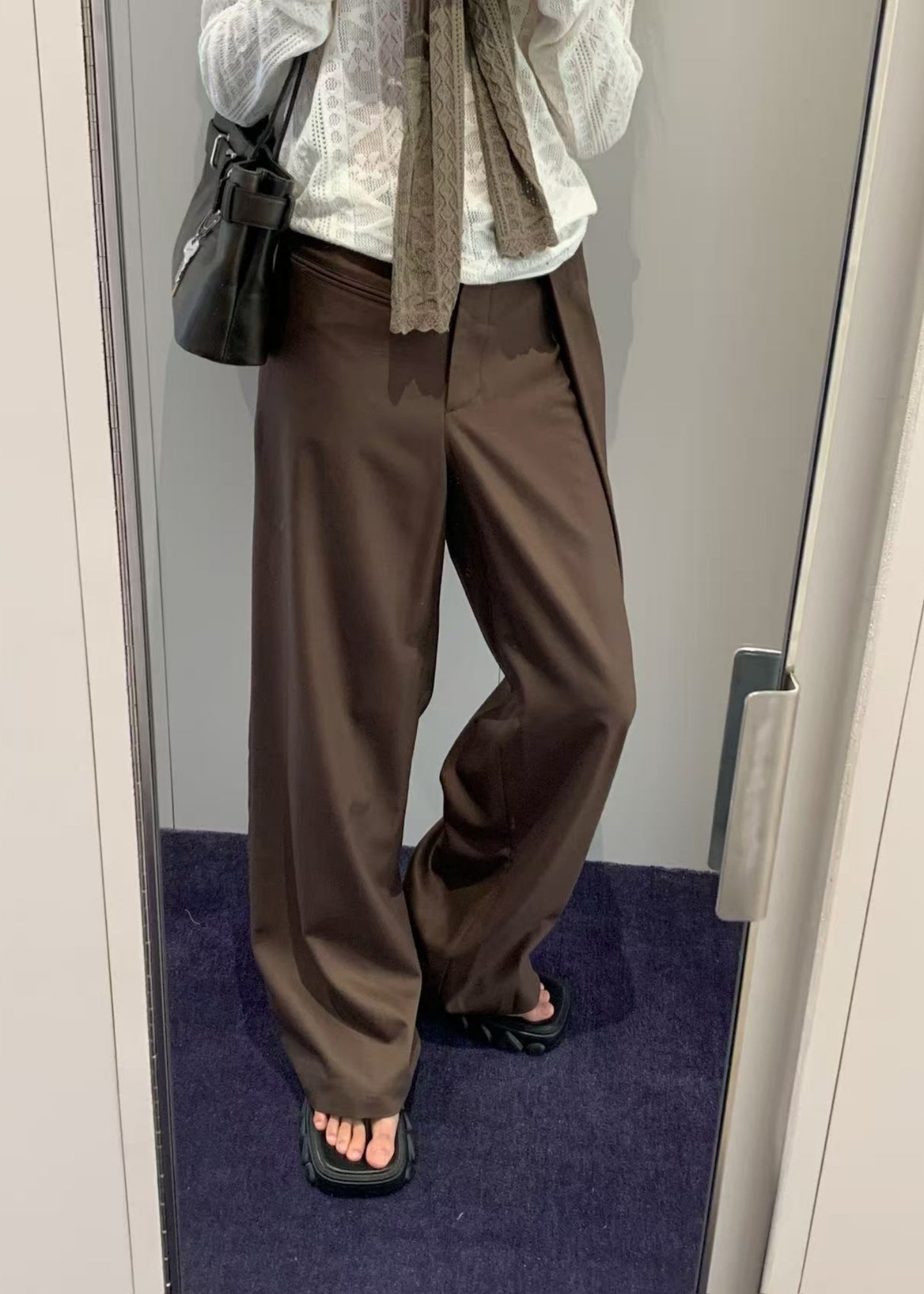 Wrap-over Waist Pants
