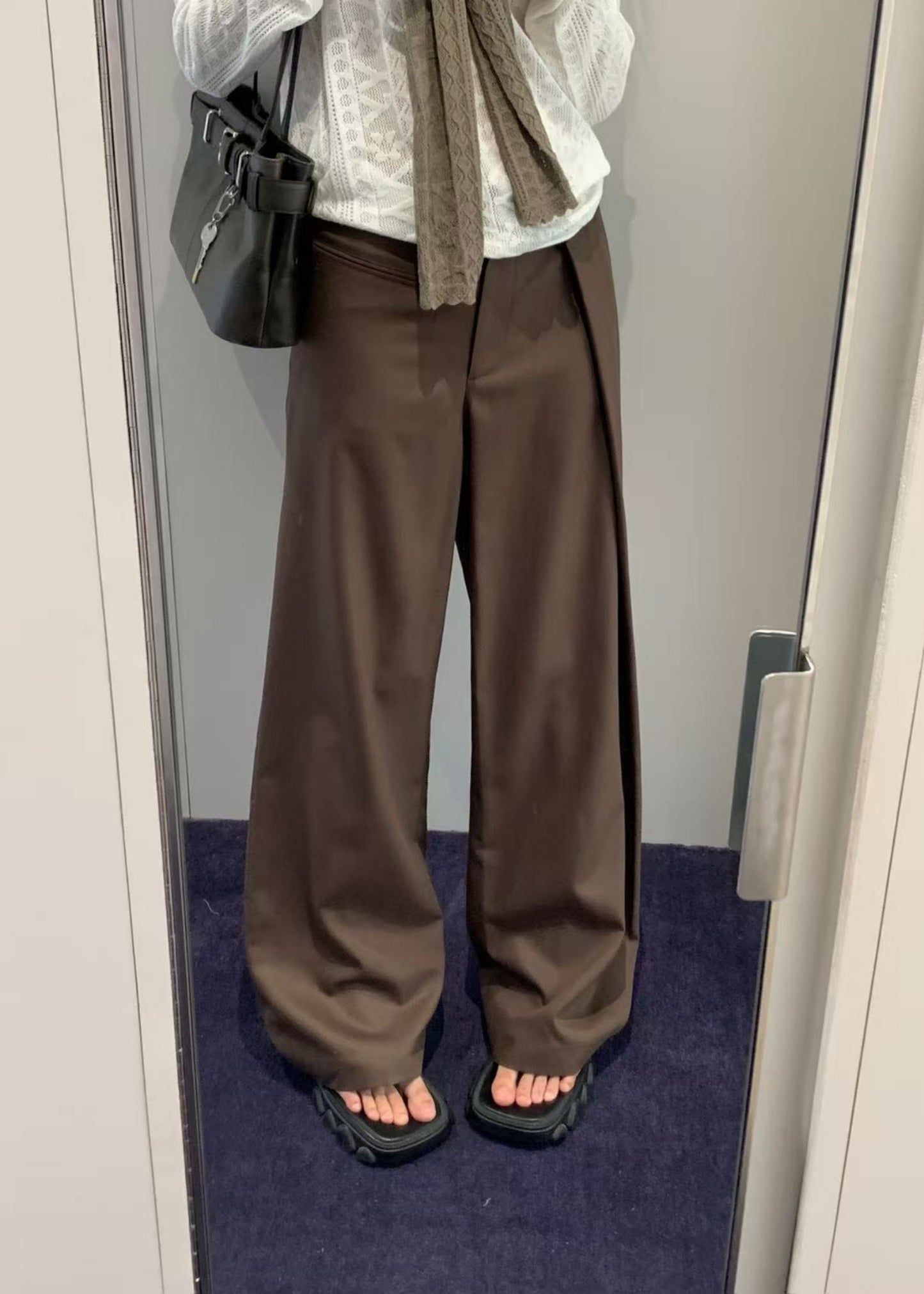 Wrap-over Waist Pants