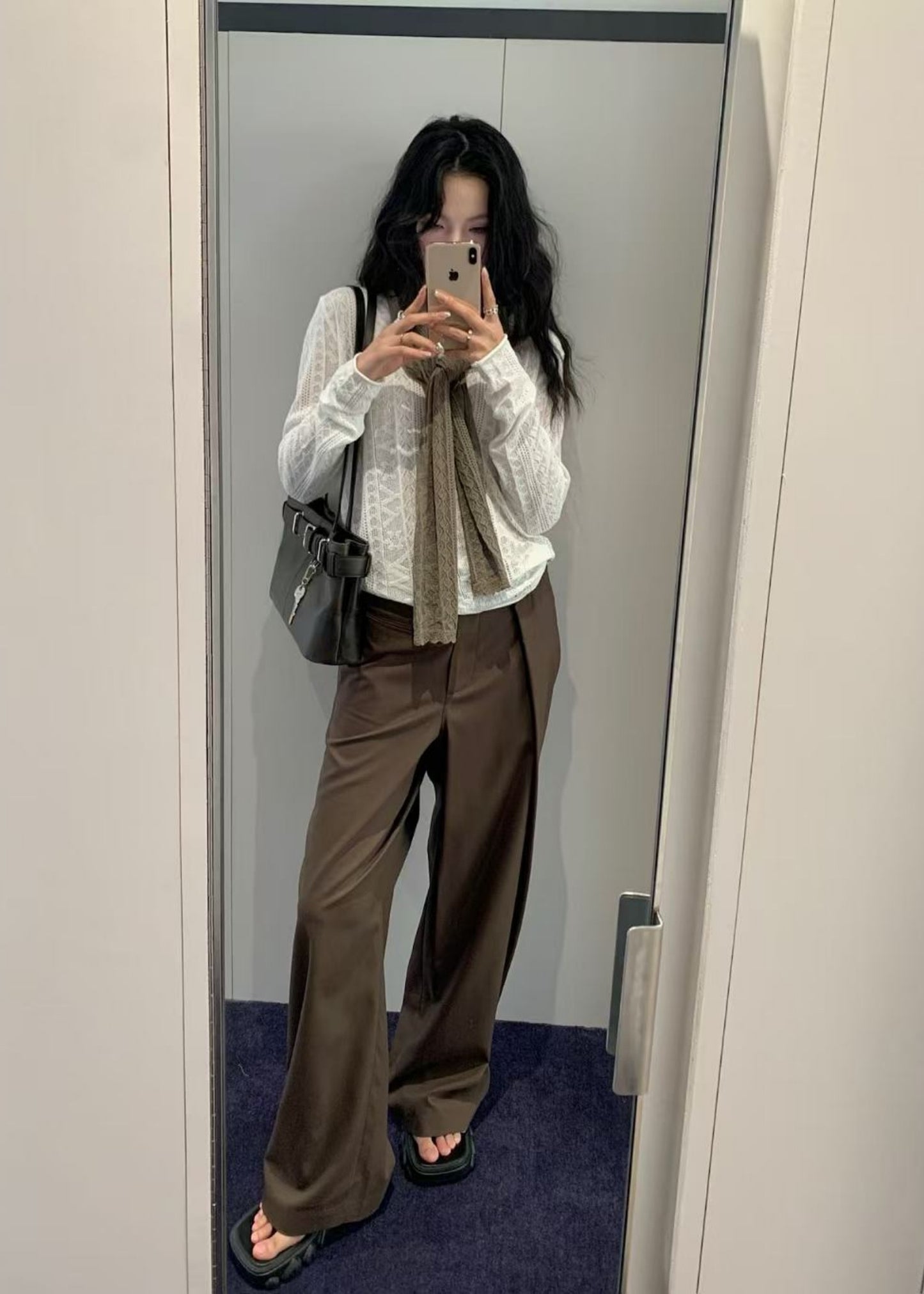 Wrap-over Waist Pants