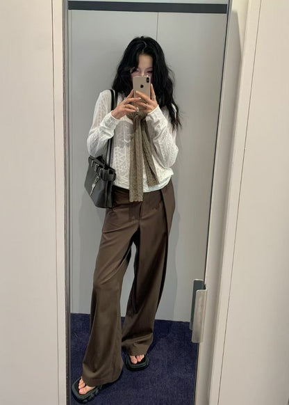 Wrap-over Waist Pants