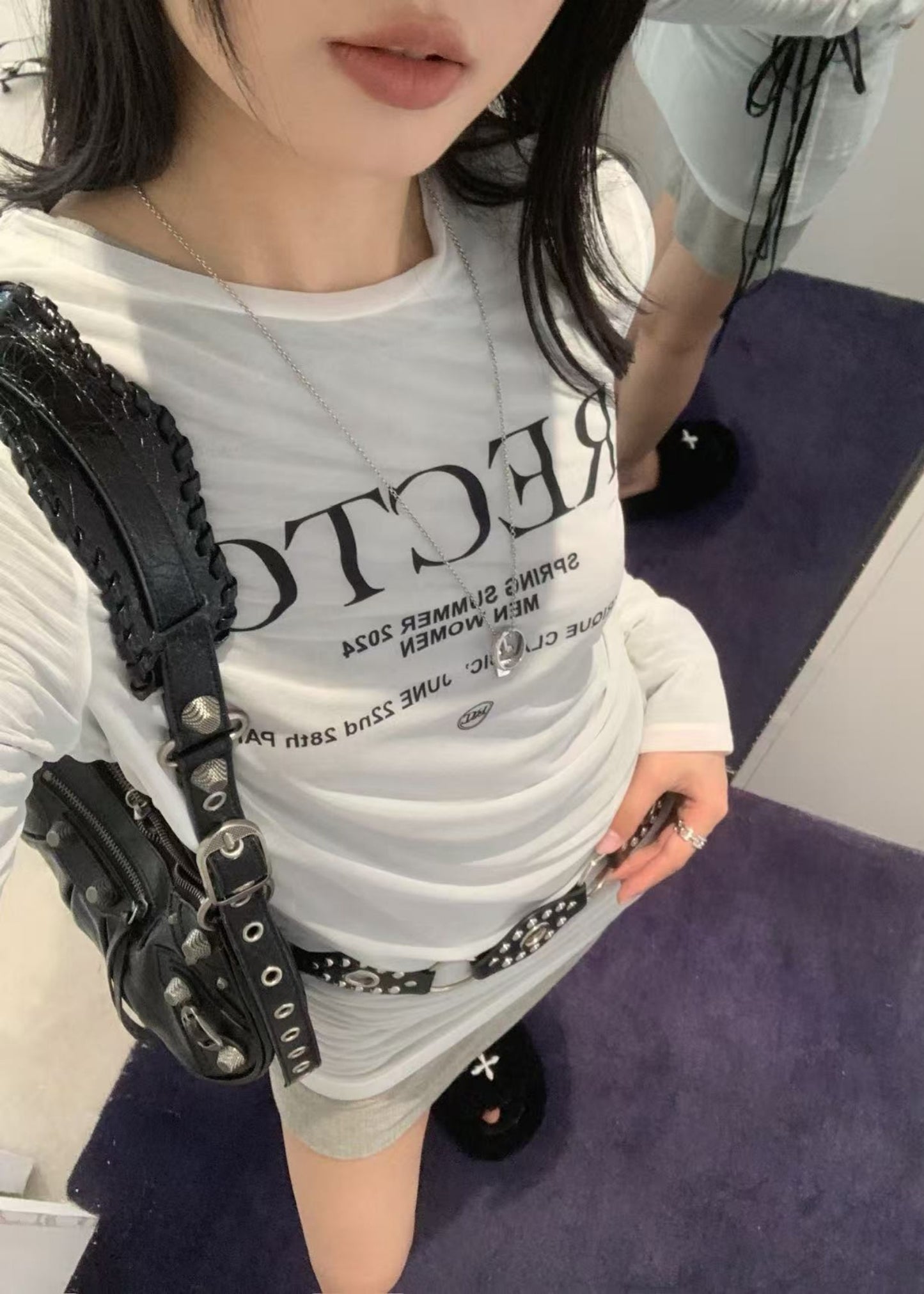 Seasonal Logo Printed Sheer T-shirt