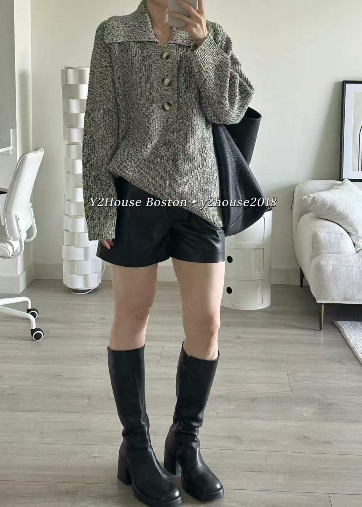 SCEPA Belted Okobor™ Alt-Leather Shorts