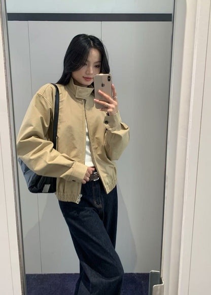 Stand Collar Blouson Jacket