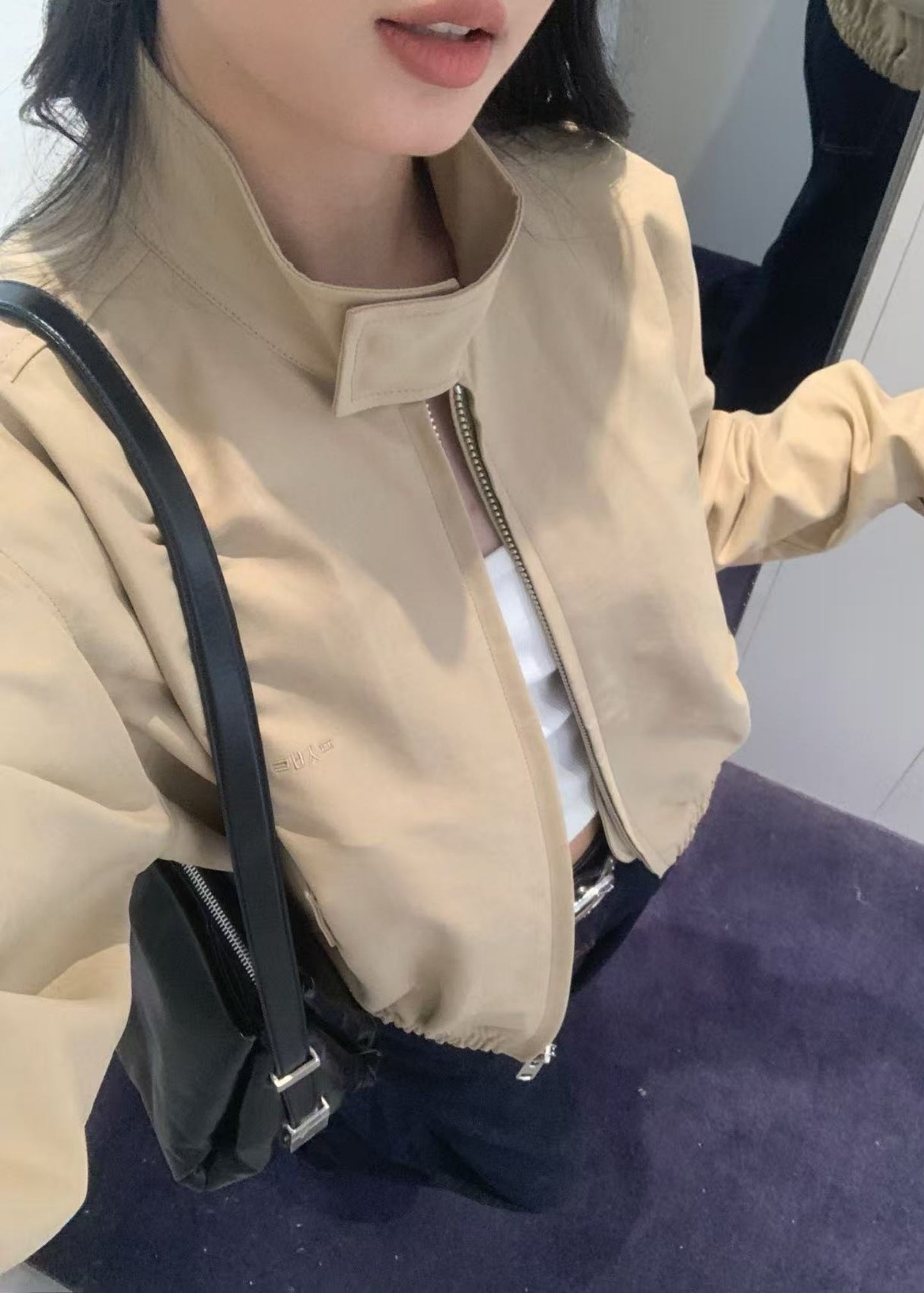 Stand Collar Blouson Jacket