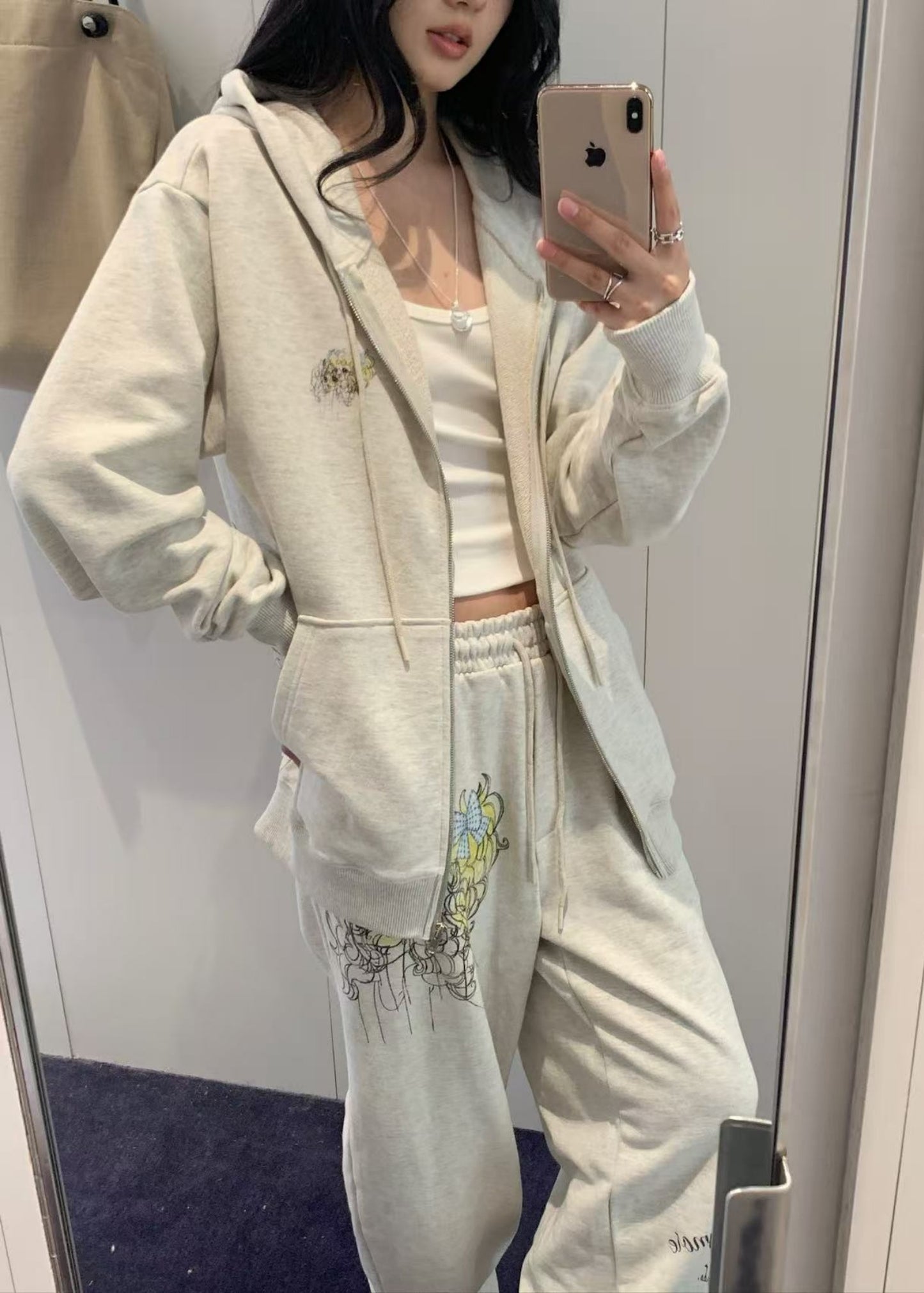Crying Girl Zip-up Hoodie