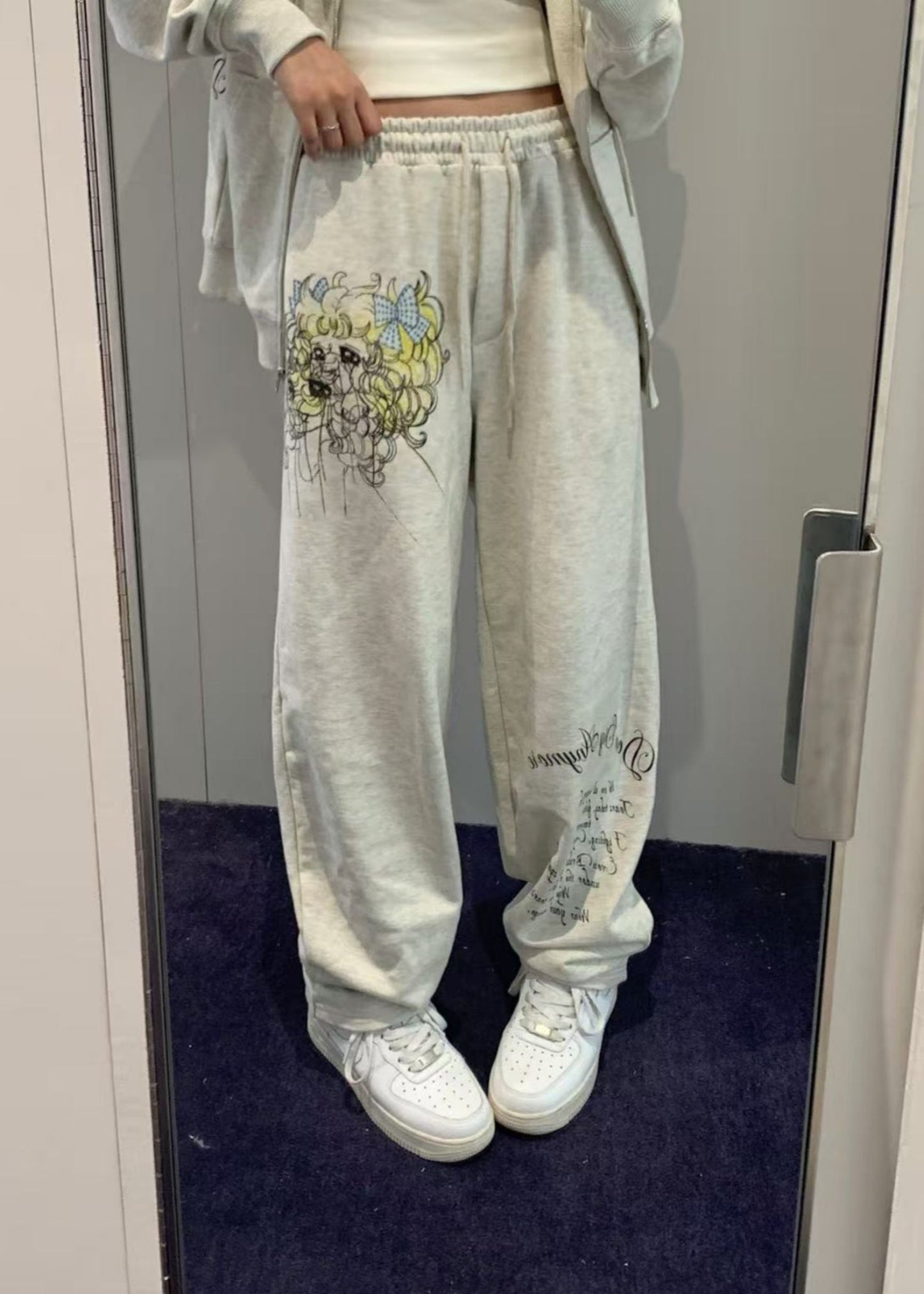 Crying Girl Tapered Sweatpants