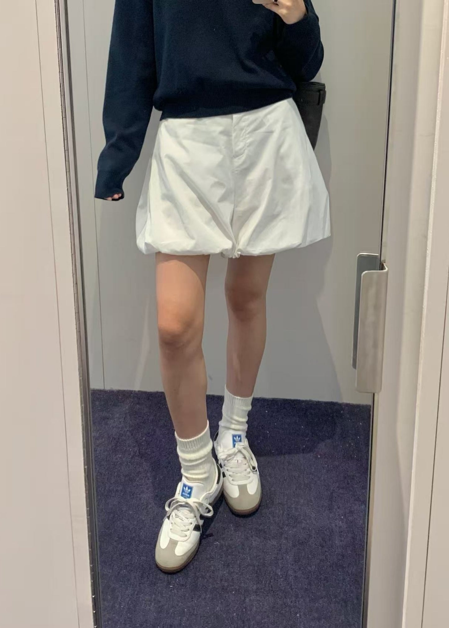 Volume Shirring Shorts