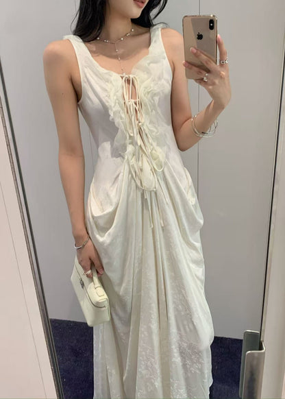 Draped Tie-Front Dress