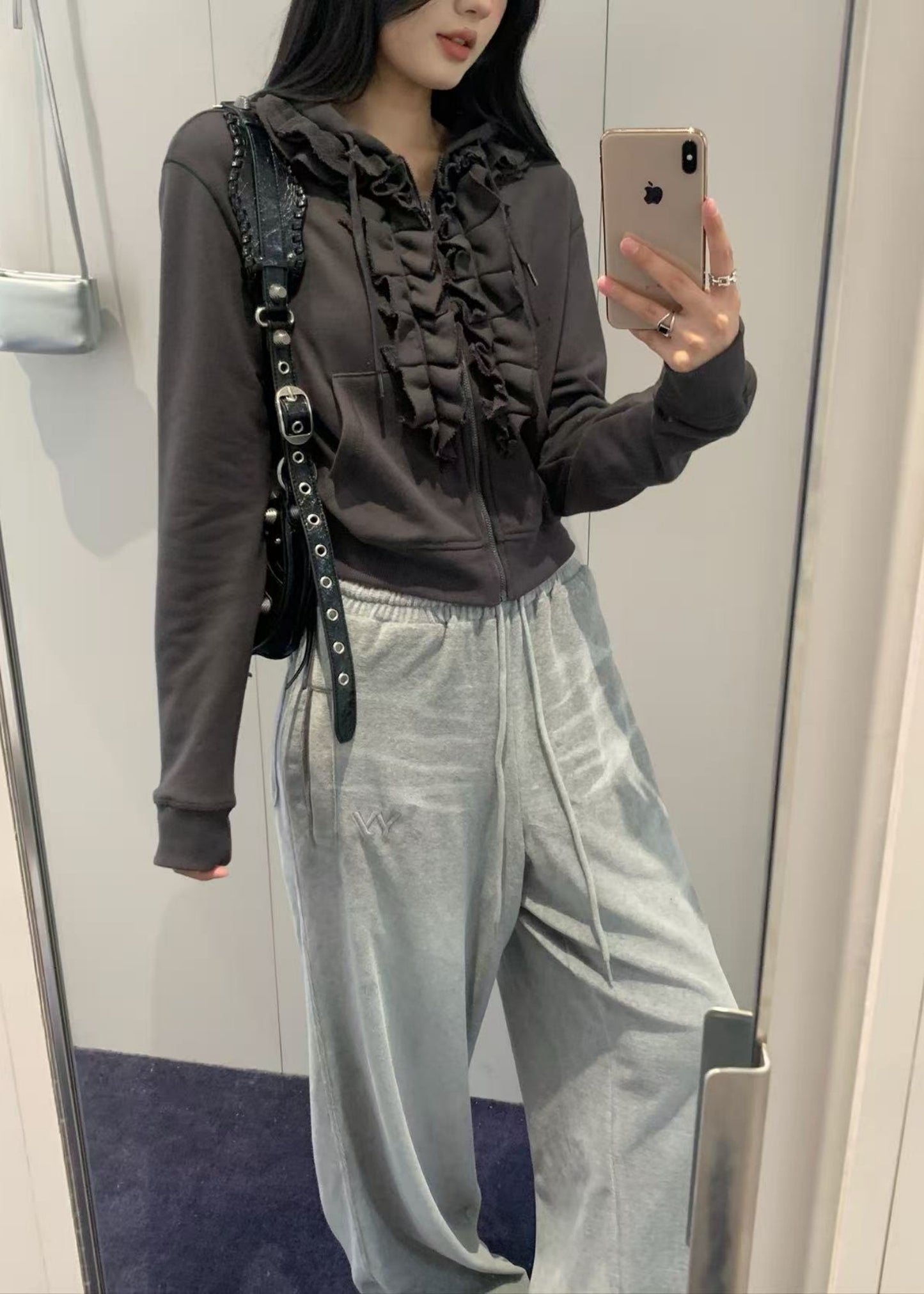 Ruffle Hoodie