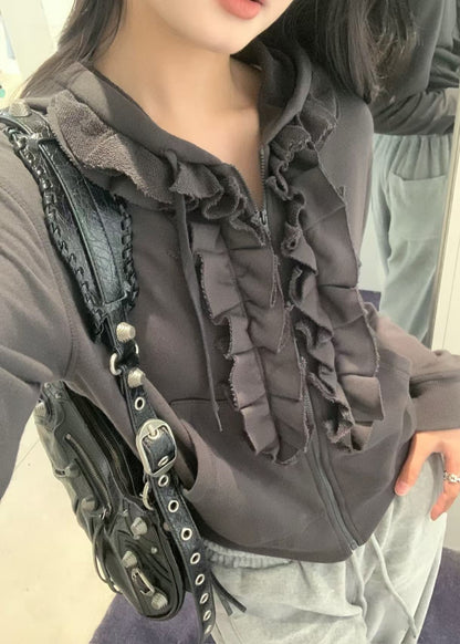 Ruffle Hoodie