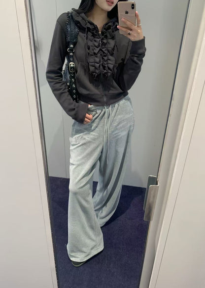 Ruffle Hoodie