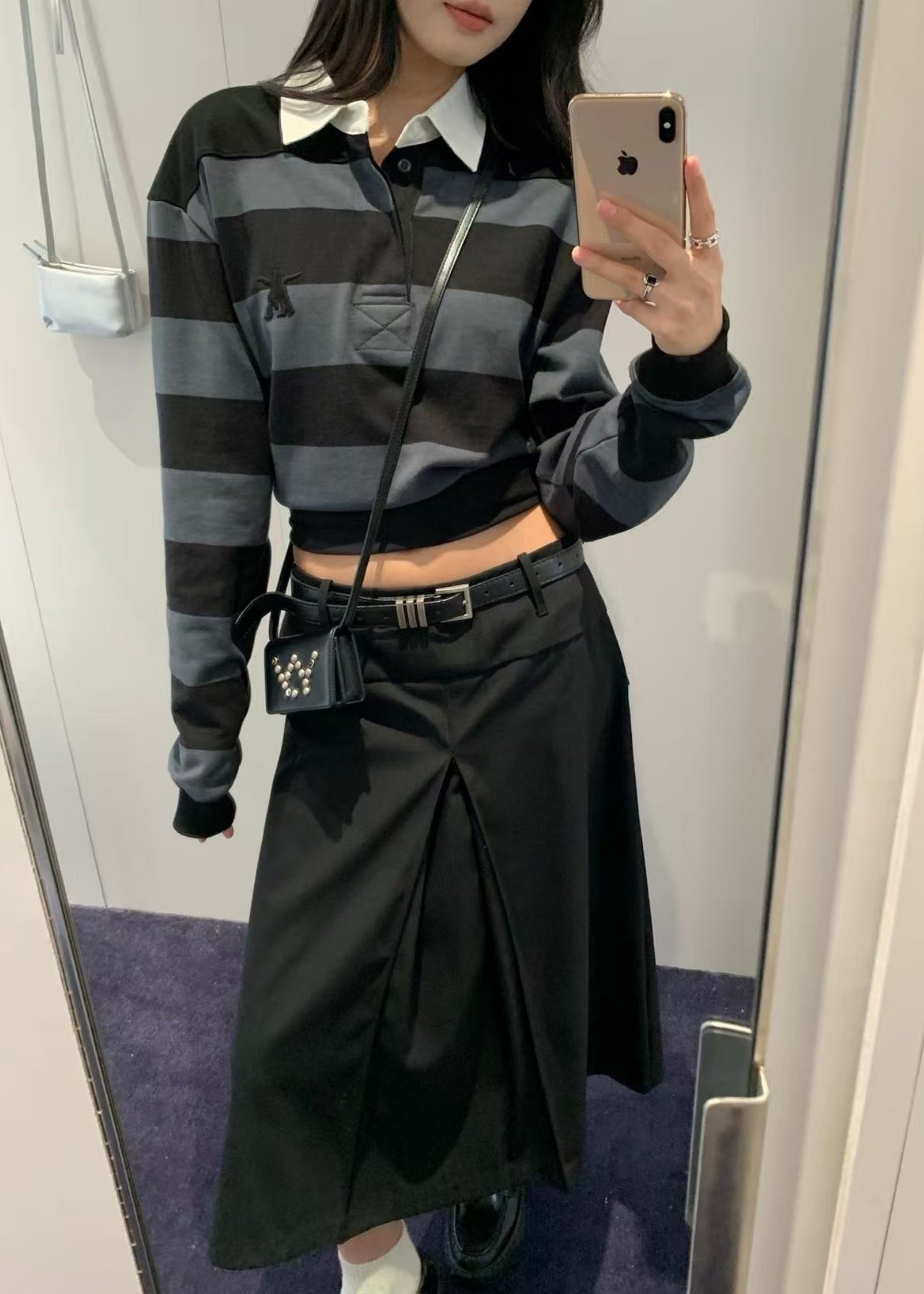 Stripe Trim Rugby Shirt