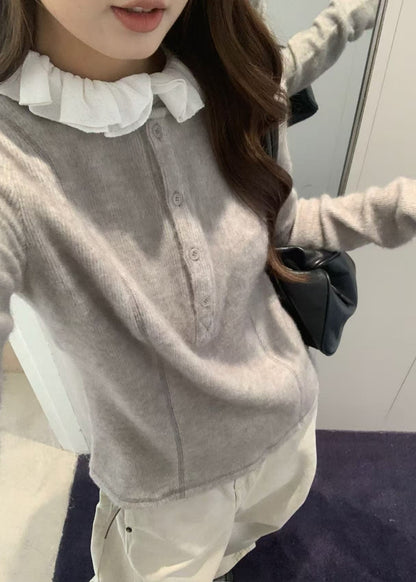 Ruffle Henlyneck Top