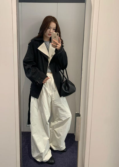 Drawstring Wide Fatigue Pants