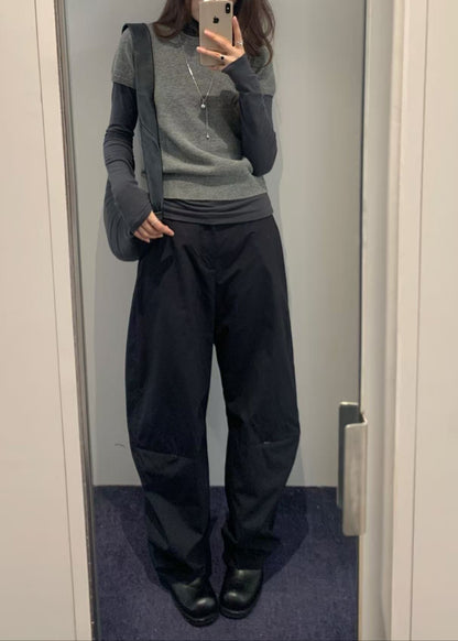Curved Zip Banding Pants