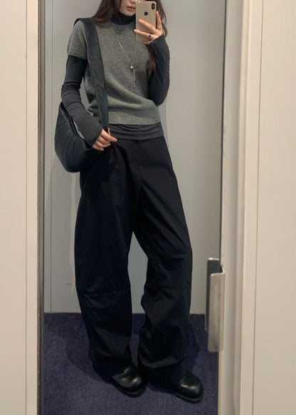 Curved Zip Banding Pants