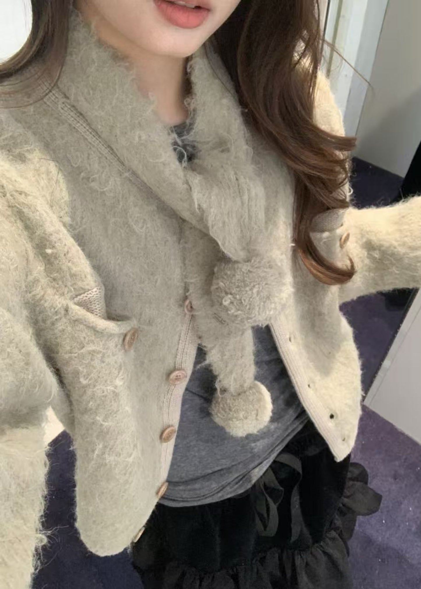 Shaggy Cardigan Jacket