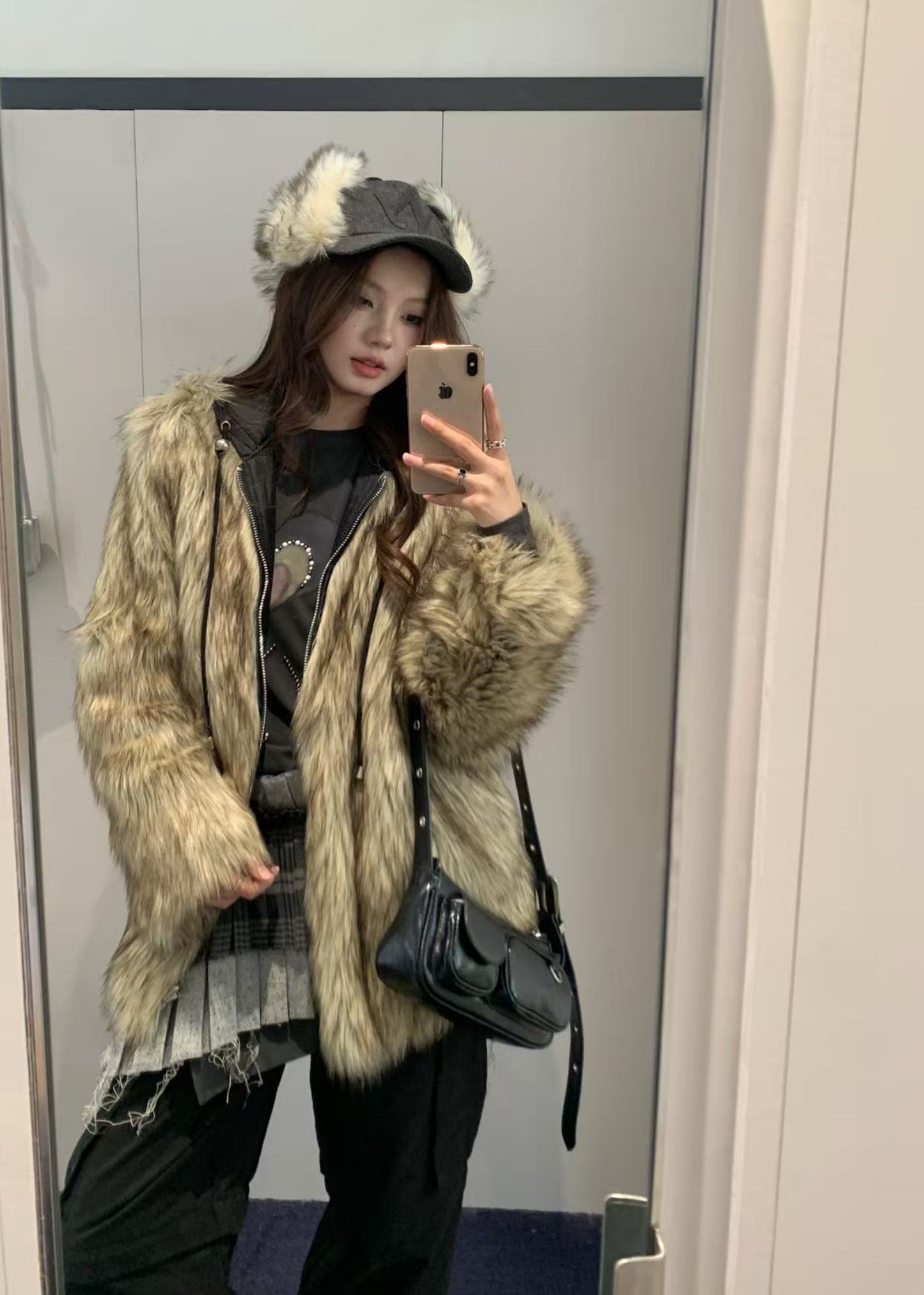 Faux Fur Earflap Cap