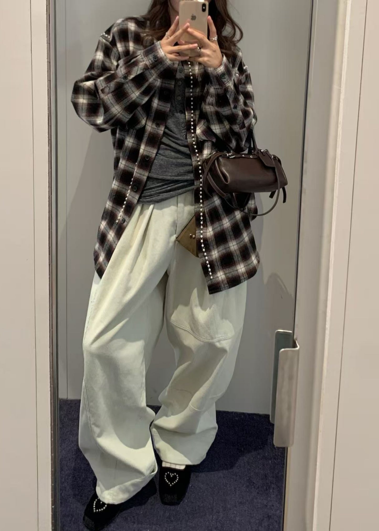 Corduroy Full Gather Pants