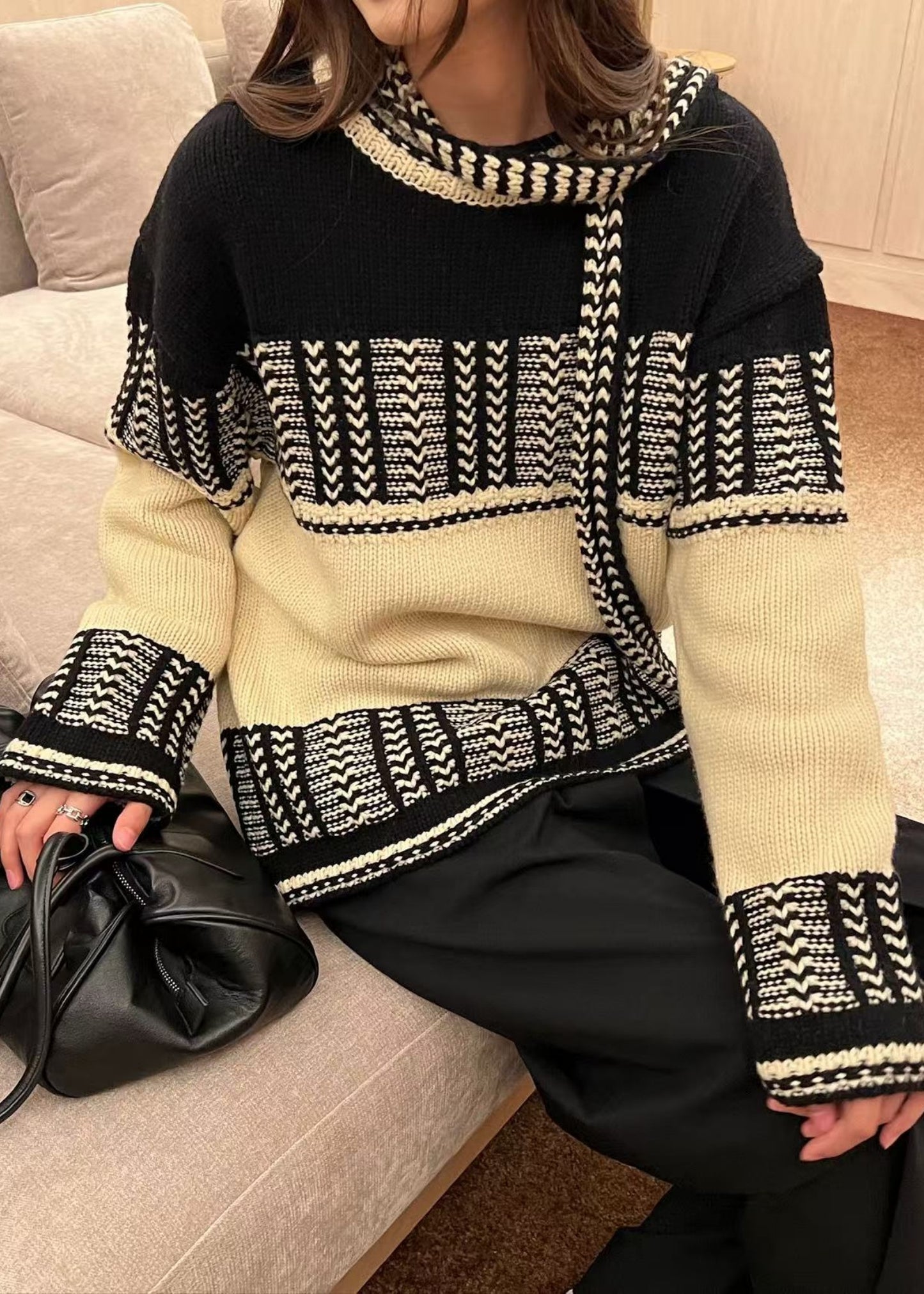 Jacquard Knit Sweater