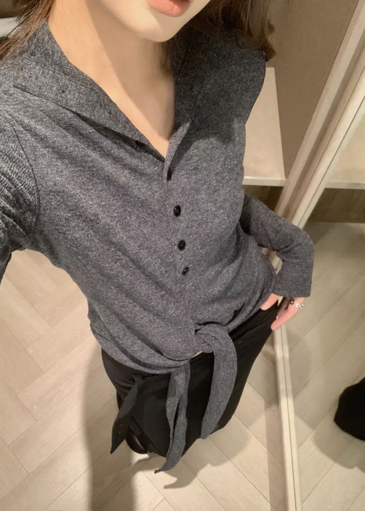 Button Up Wrap T-shirt