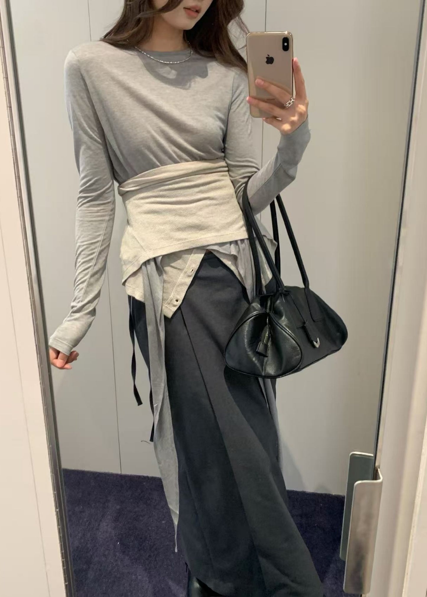 Knot-tie Round T-shirt