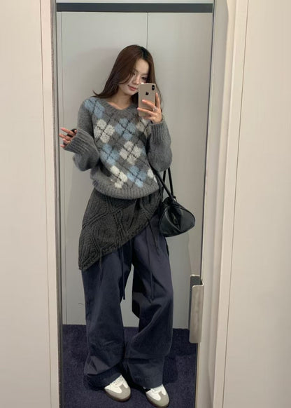 Baby Alpaca Argyle Sweater