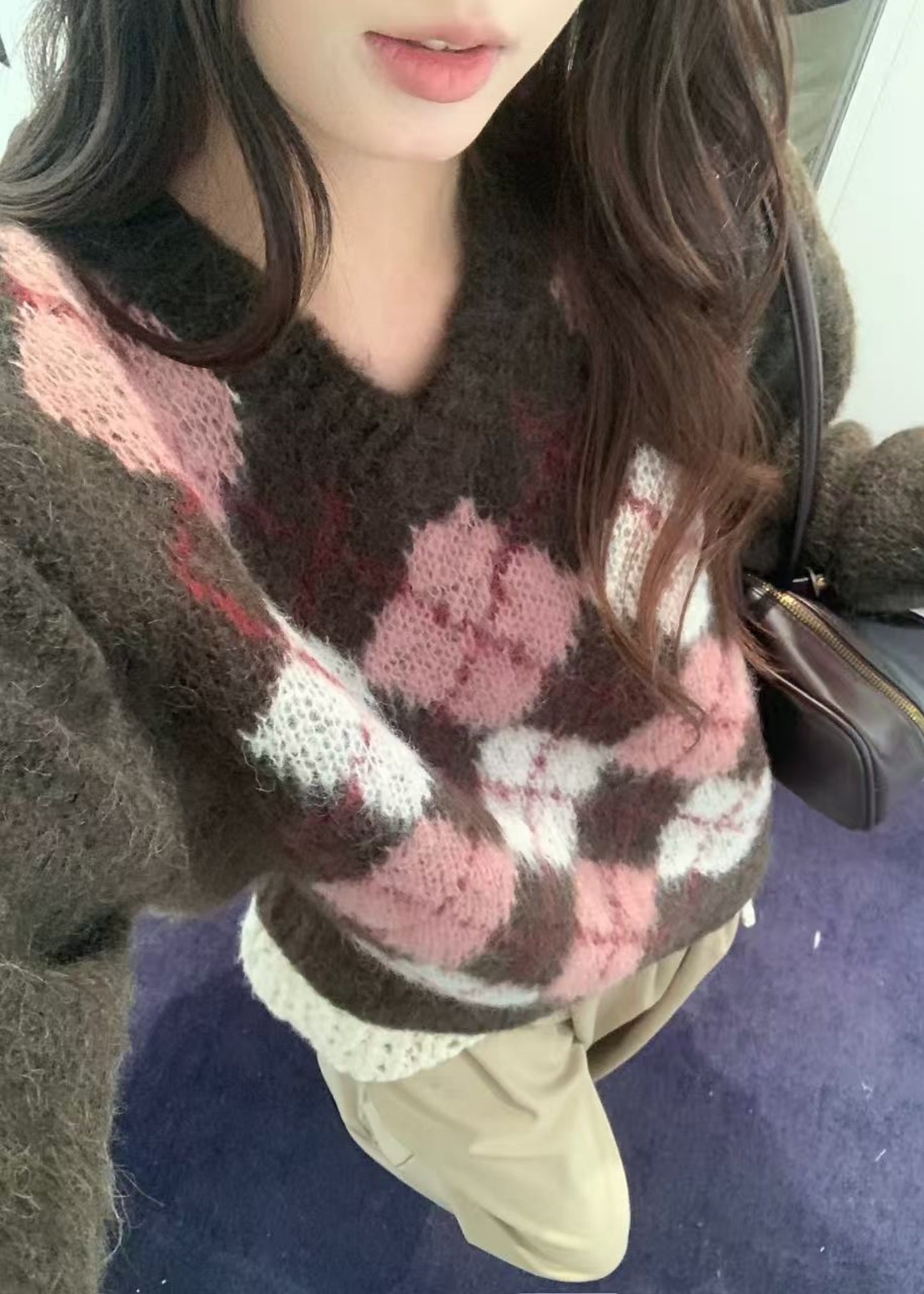 Baby Alpaca Argyle Sweater