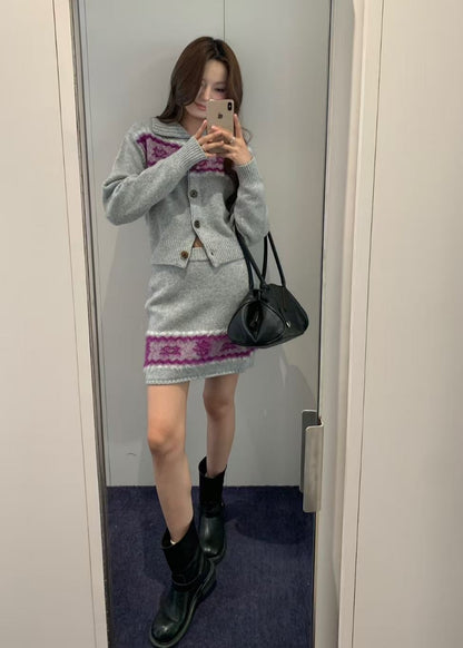 Nordic Knit Mini Skirt