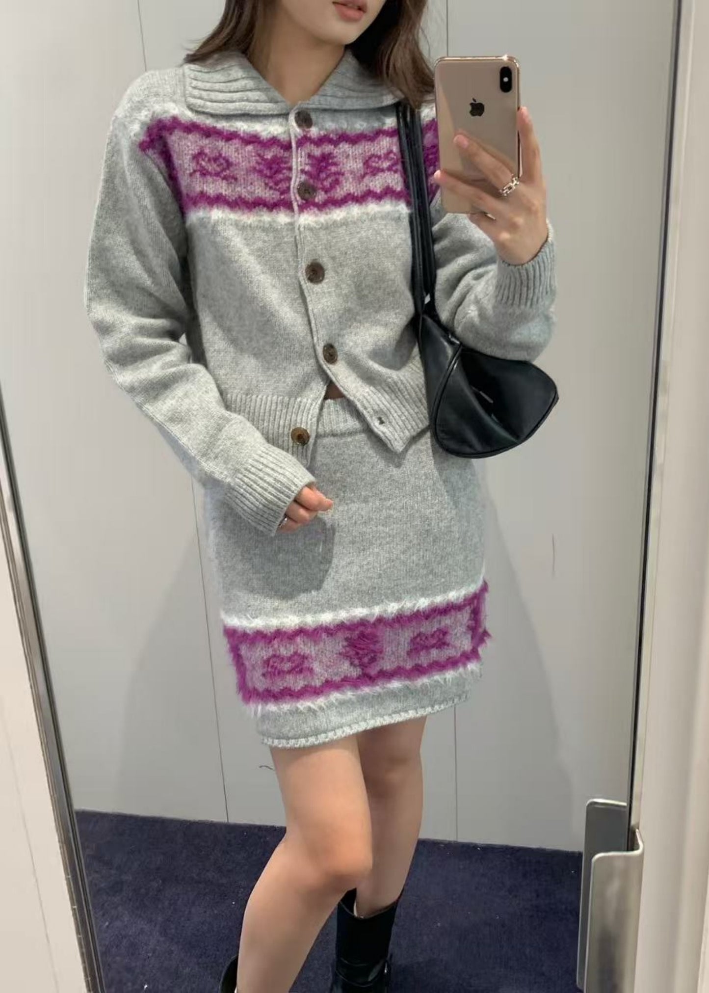 Nordic Knit Mini Skirt