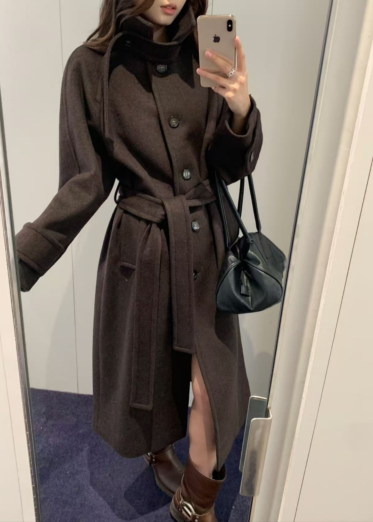 Wool Balmacaan Coat