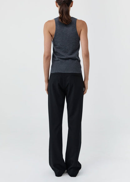 Plunge Rouleau Knit Tie Top