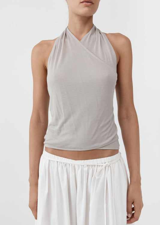 Fine Jersey Wrap Halter Top