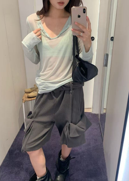 Mesh Hook Henley Long Sleeve