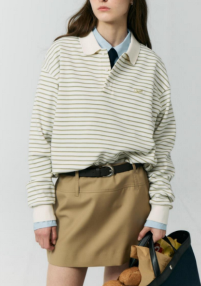 Striped Collared T-shirt
