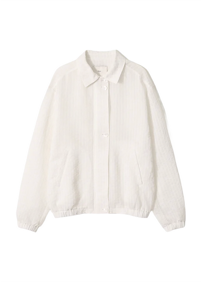 Sheer Striped Blouson