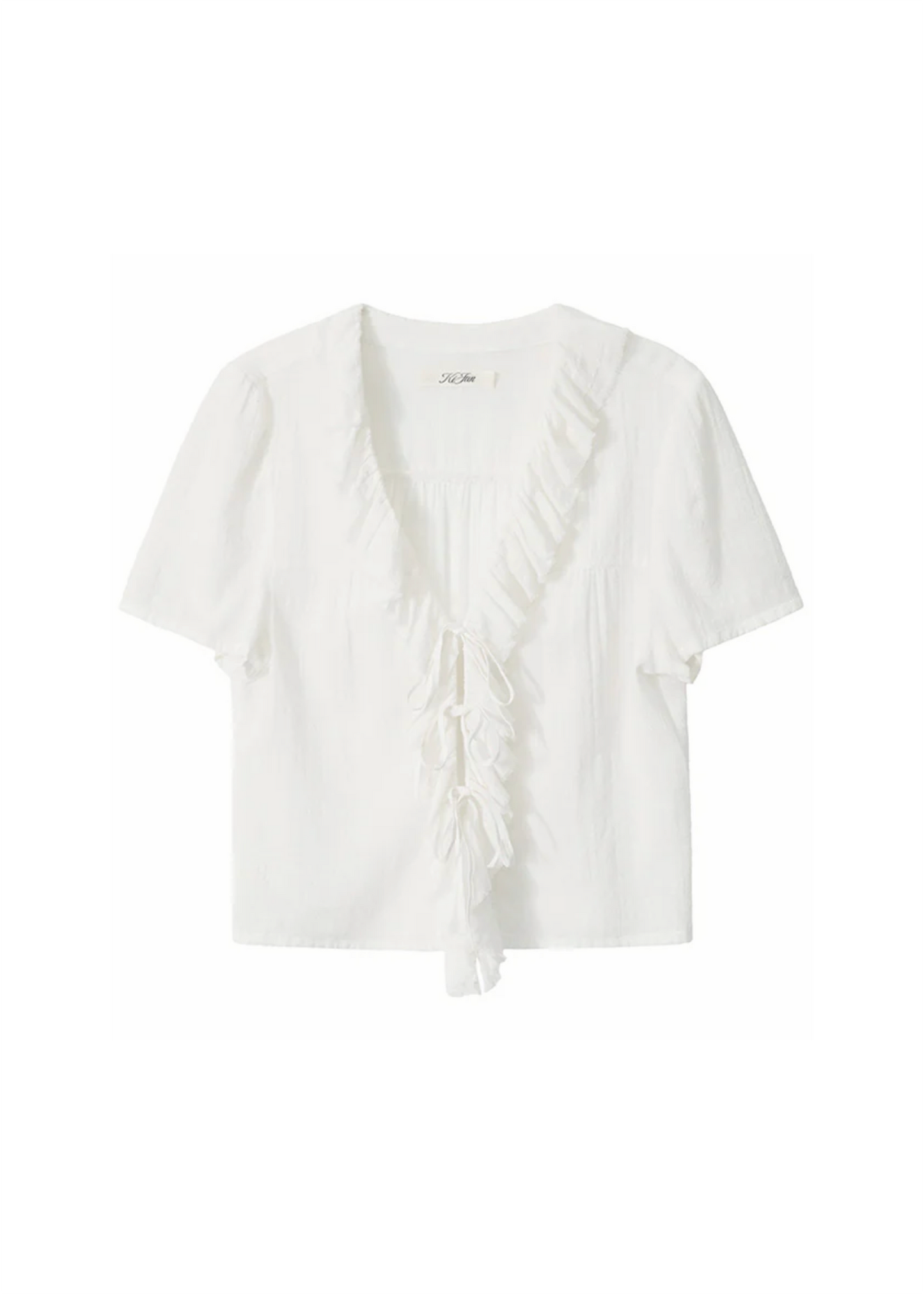 Cotton Ruffle Blouse