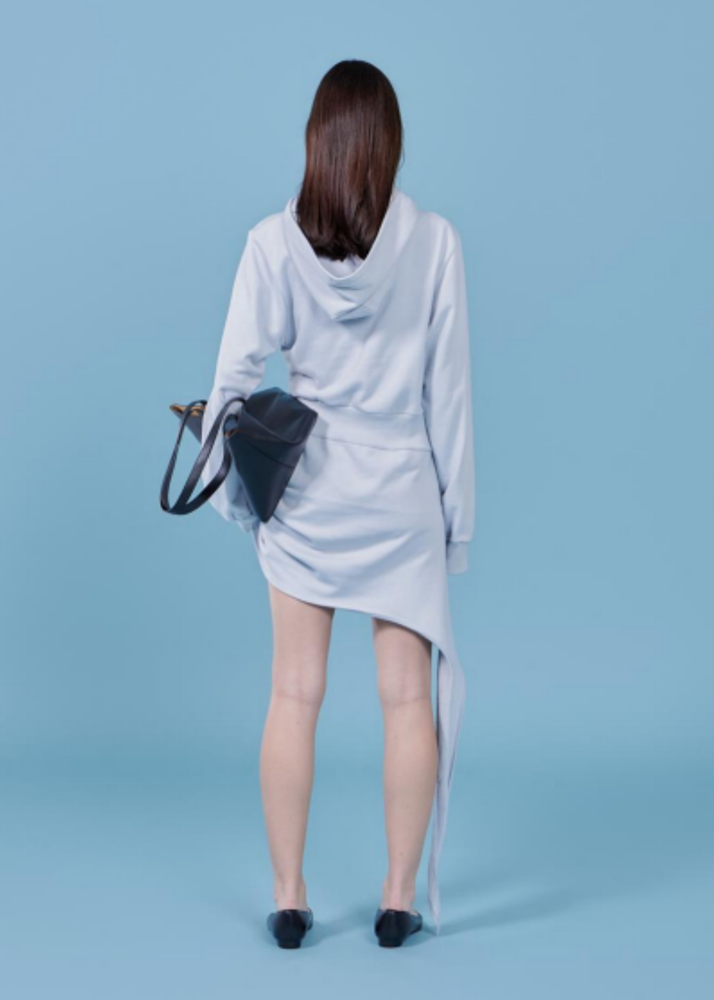 Asym-drape Hoodie Dress