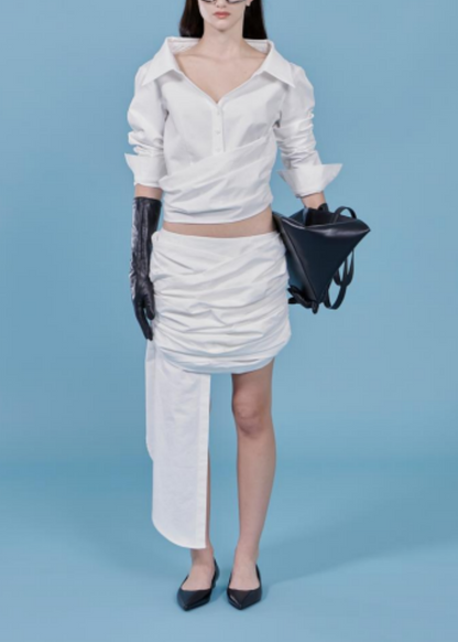 Gather-wrap Shirt
