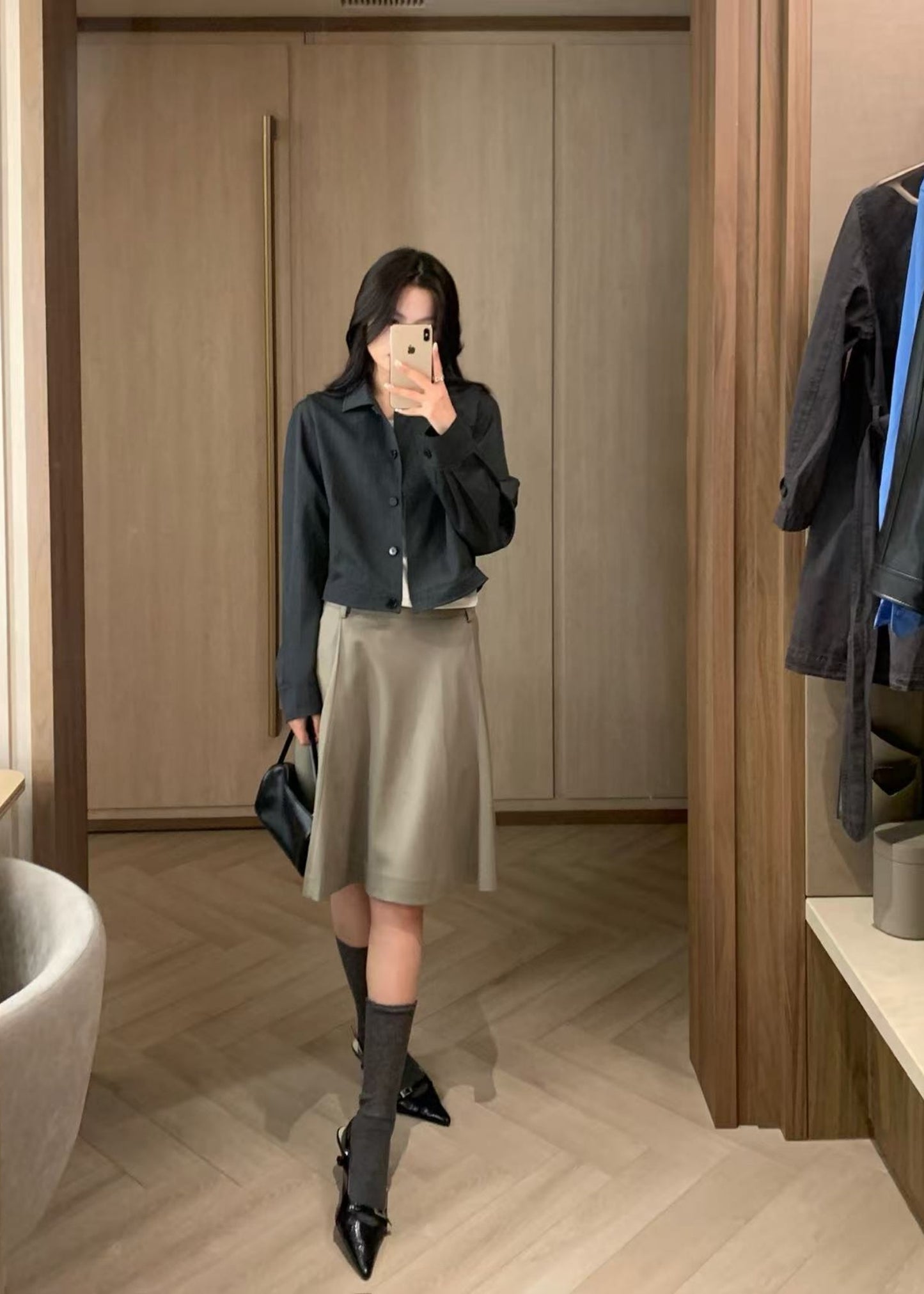 Flared Midi Skirt
