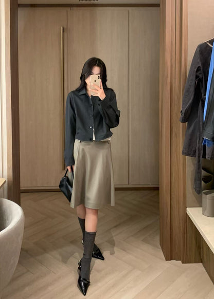 Flared Midi Skirt