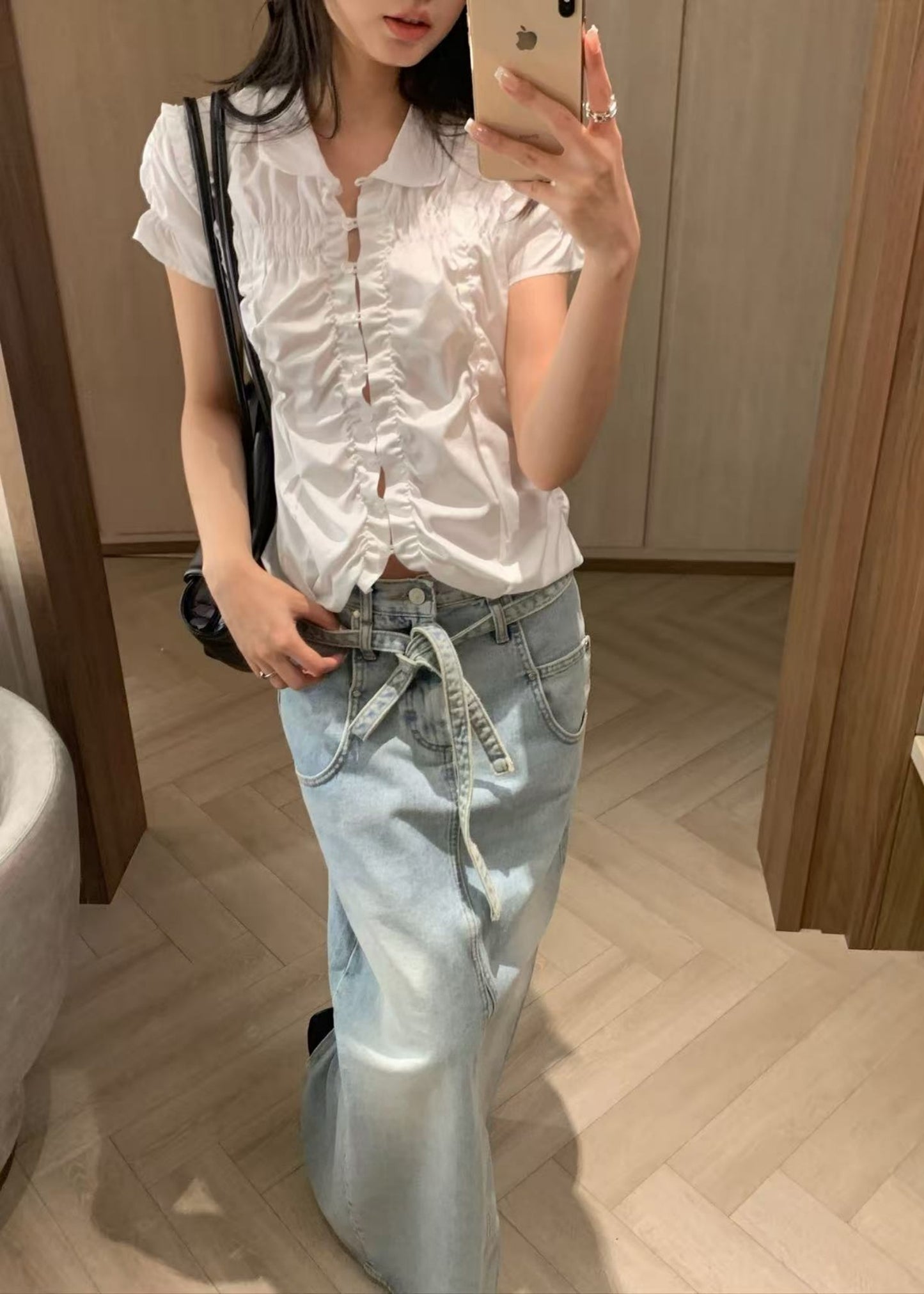 Wrinkle Half Sleeve Shirt