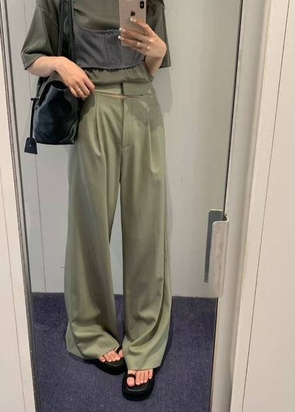 Cut-off Wide Fit Pants