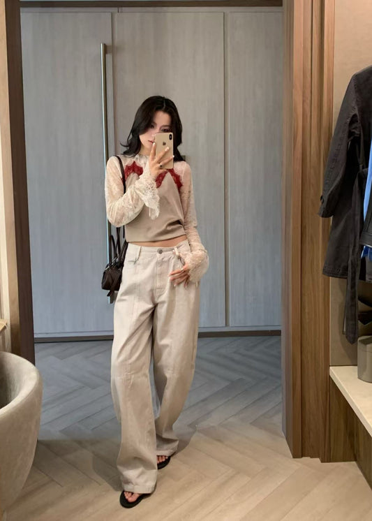 Balloon Fit Denim Pants