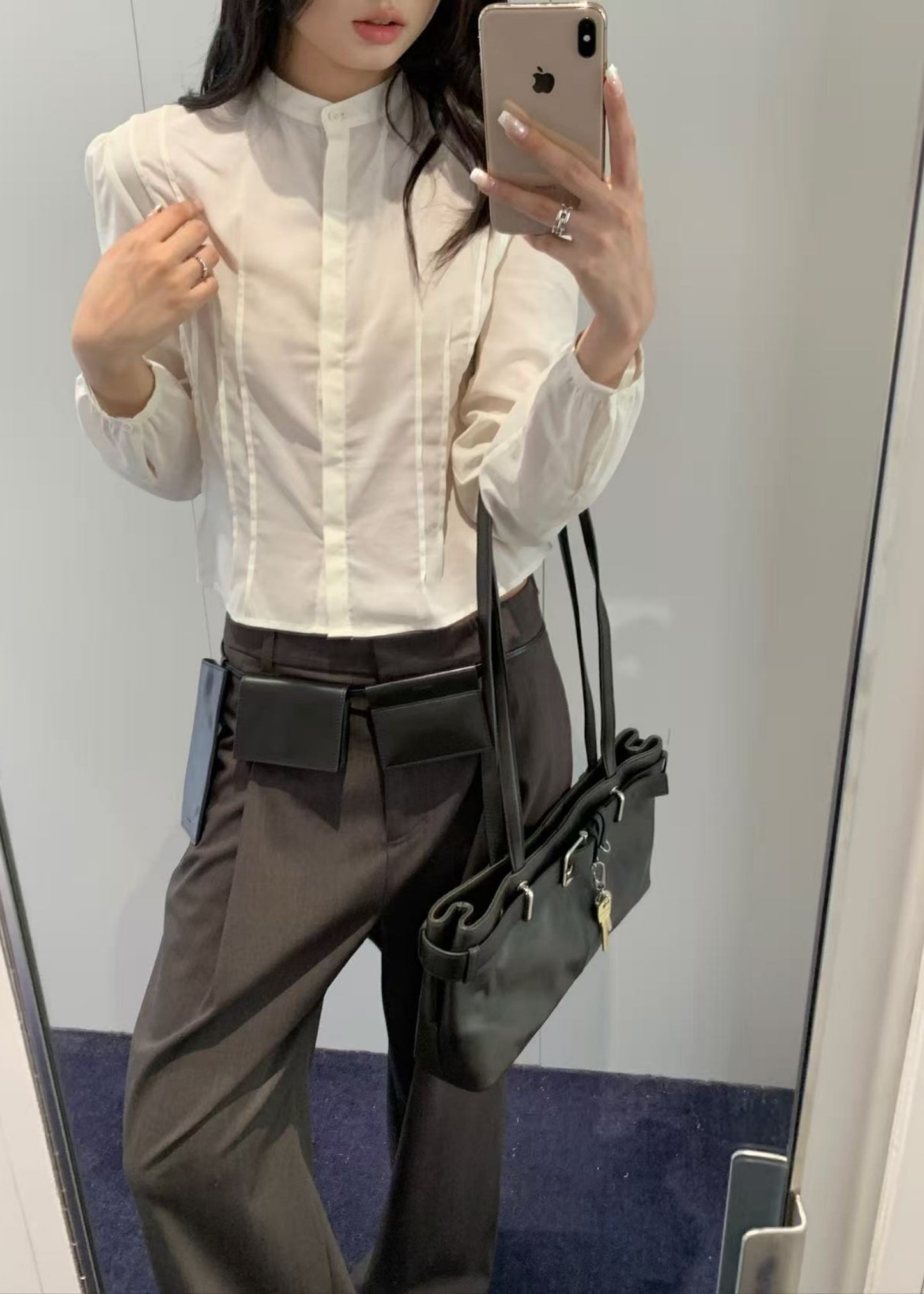 Pintuck Slim Shirt