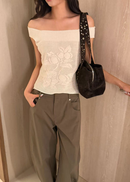 Plum Sheer Knit Top