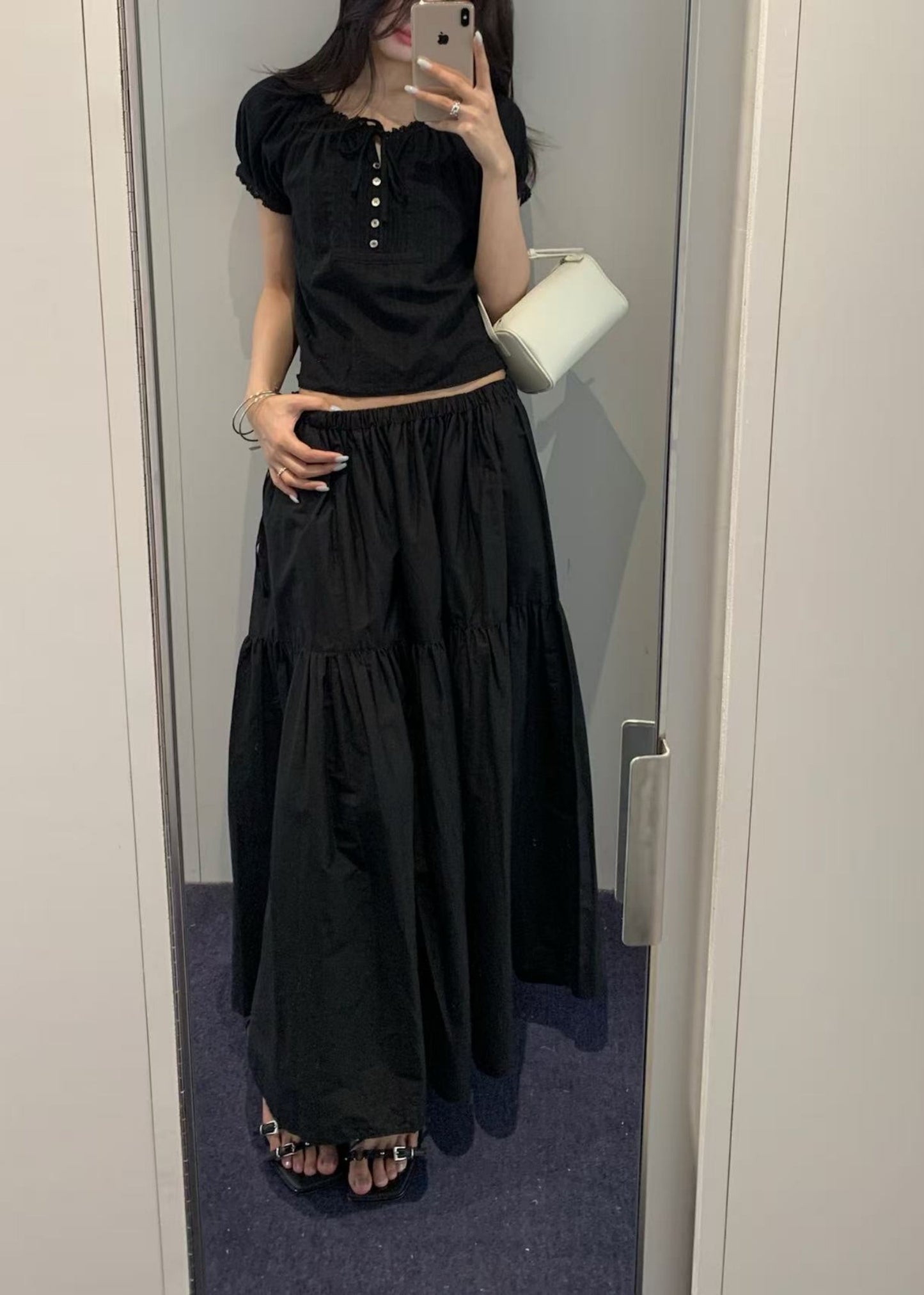 Tiered Maxi Skirt