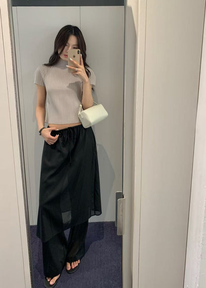 Sheer Layered Pants