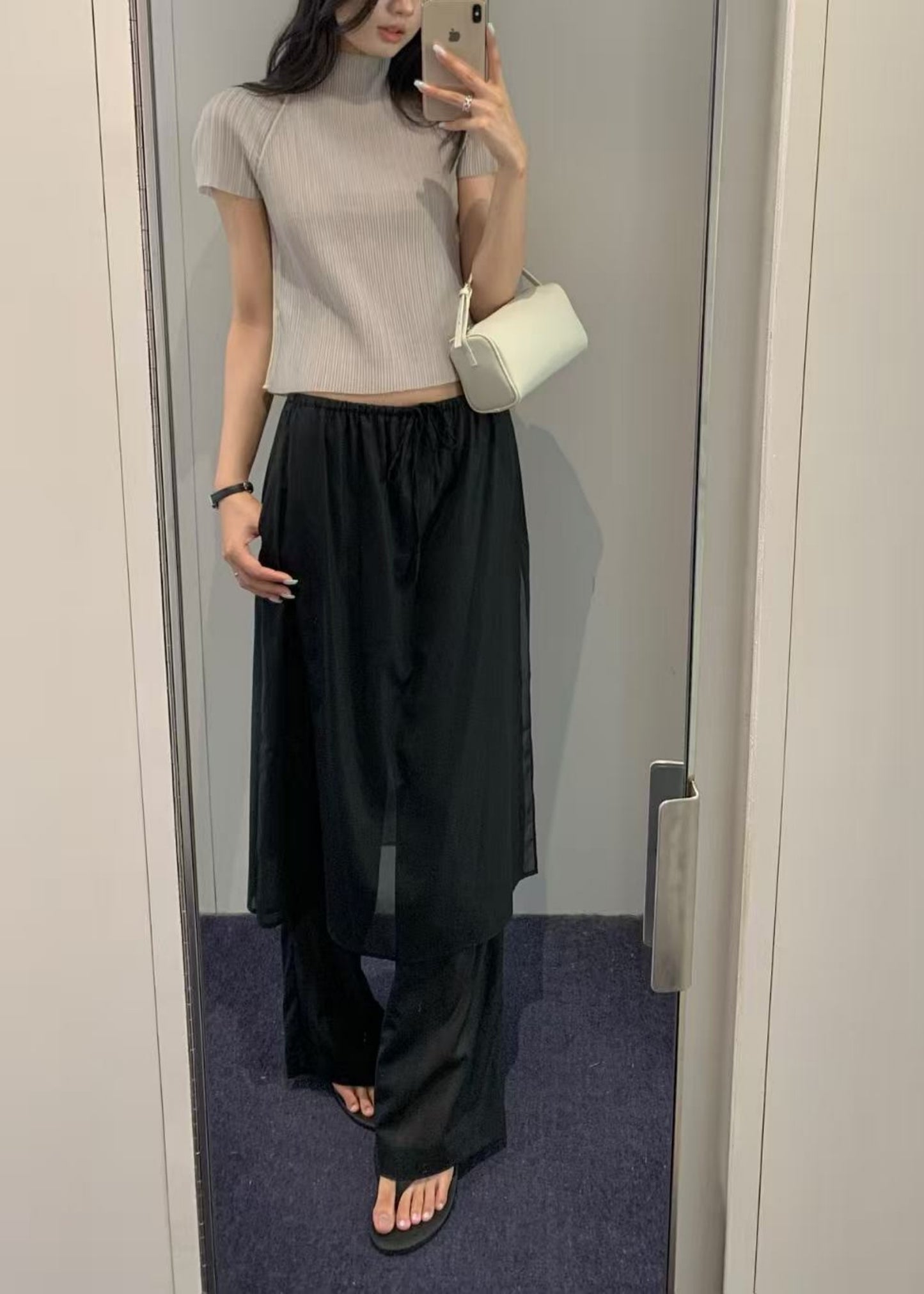 Sheer Layered Pants