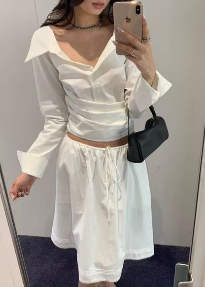 Gather-wrap Shirt